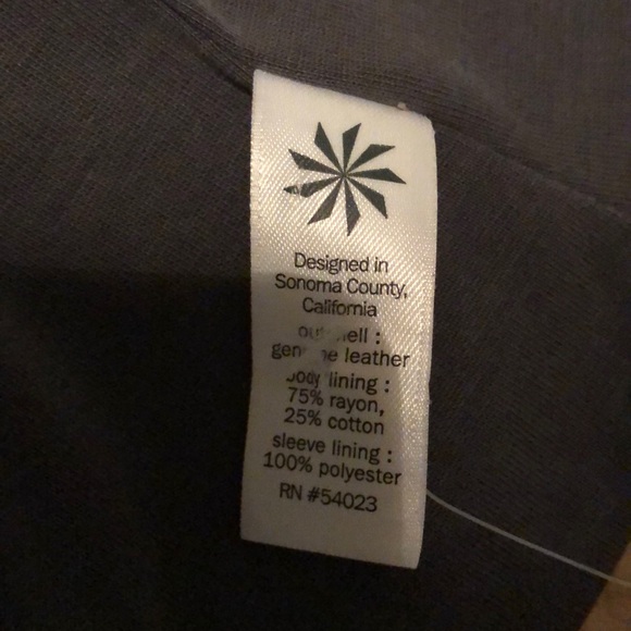 Athleta Salt Flat Leather Jacket,Pale Blush,Sz S-M - Picture 10 of 11